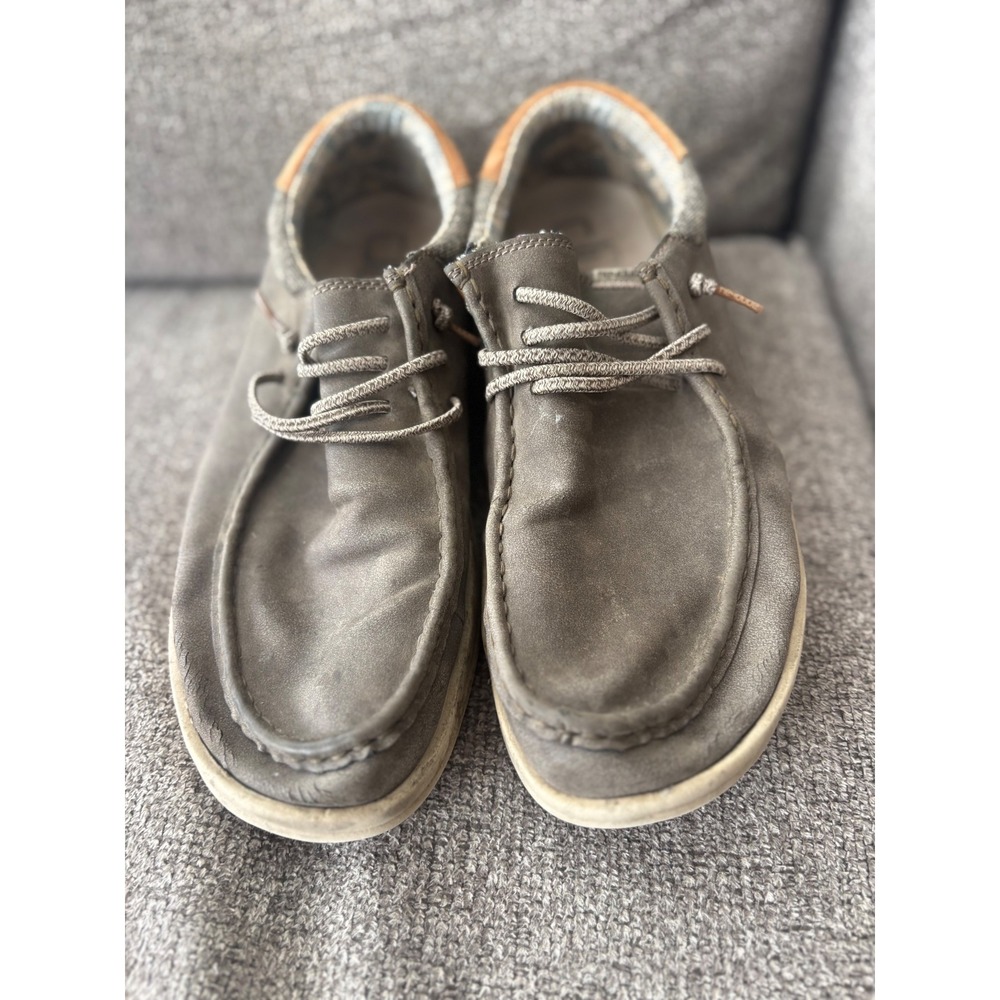 Hey Dude Wally Paul Mens Shoes Grey Olive Casual Loafers Size 11